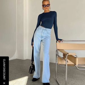 NWT Princess Polly high rise wide leg Jeans